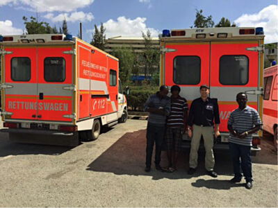 Rettungswagen wurden vom Rat der Stadt Witten für Äthiopien gespendet