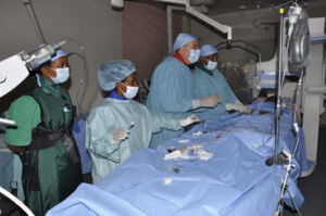 Schulung im Herzkatheterlabor des Ayder Hospitals Mekelle