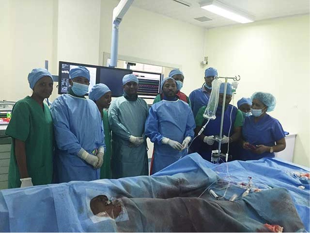 Erste Koronardilatation im Ayder Hospital Gruppenbild