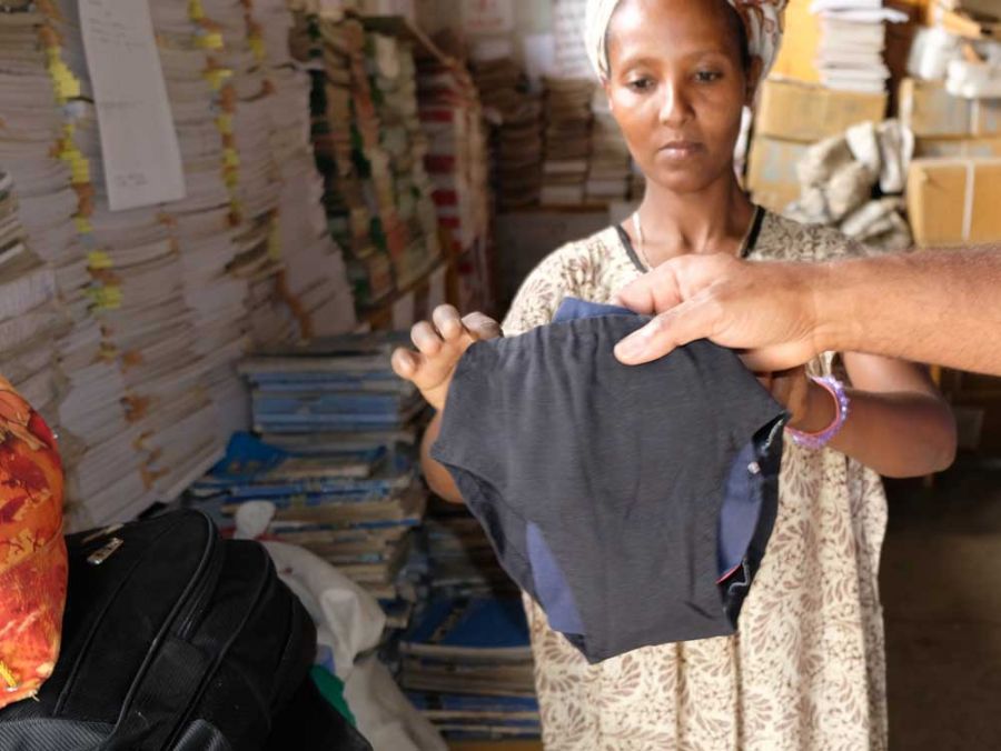 Menstruationsvorlagen und Höschen