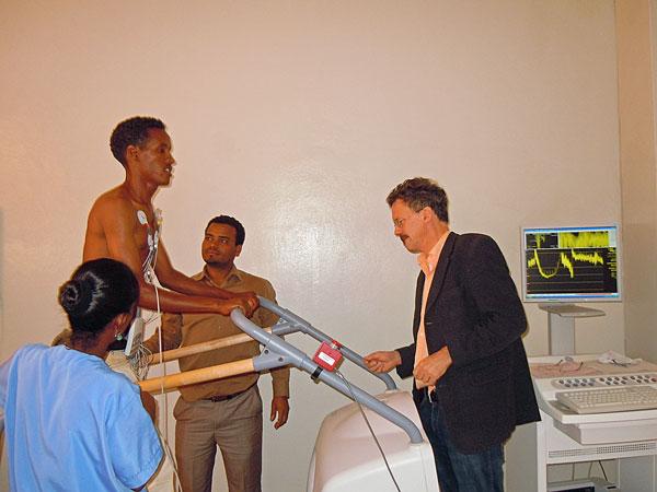 Stress ECG on the treadmill with Dr. Norbert Scheffold Germany Memmingen