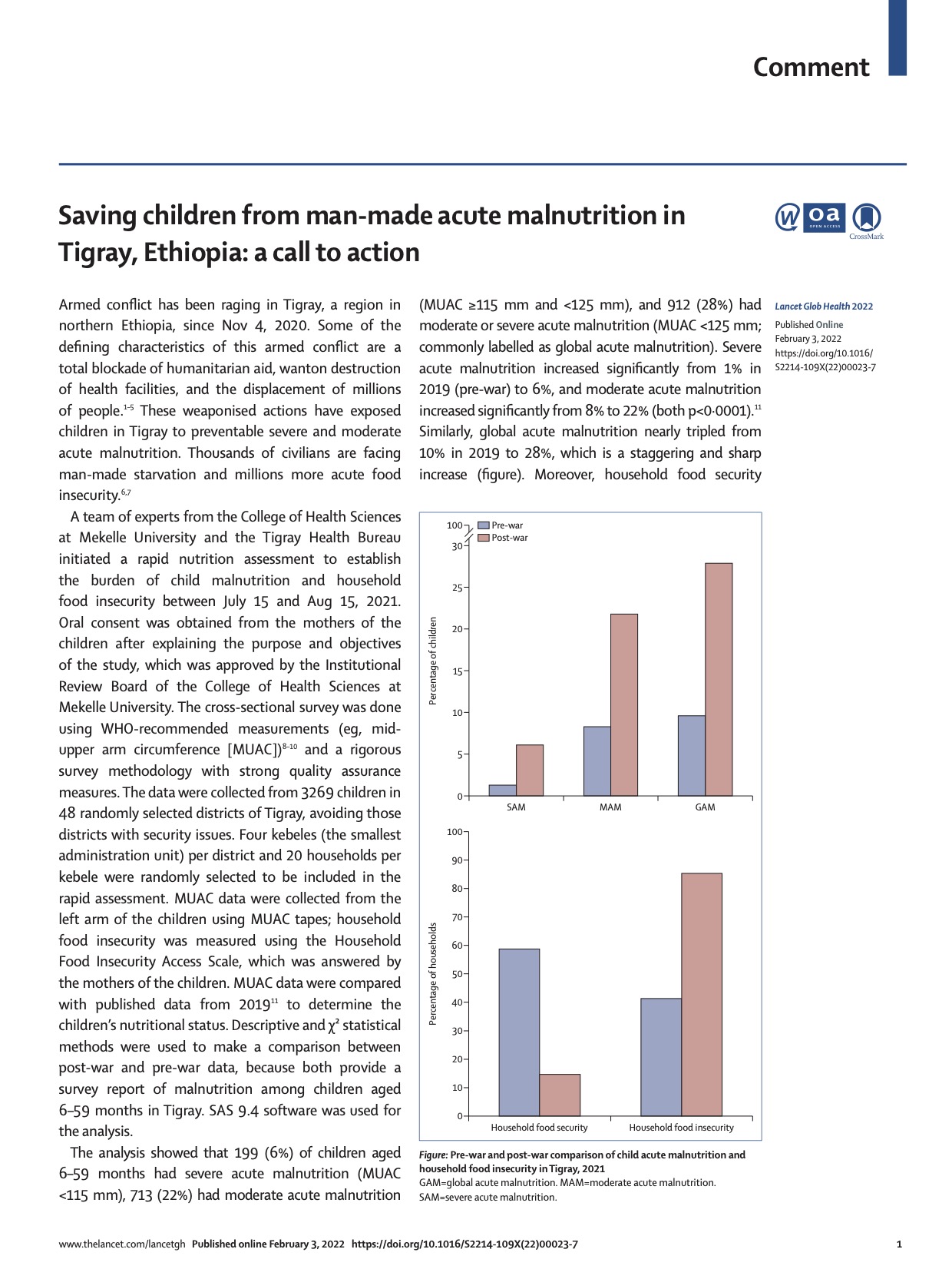 Lancet saving children in tigray page 1